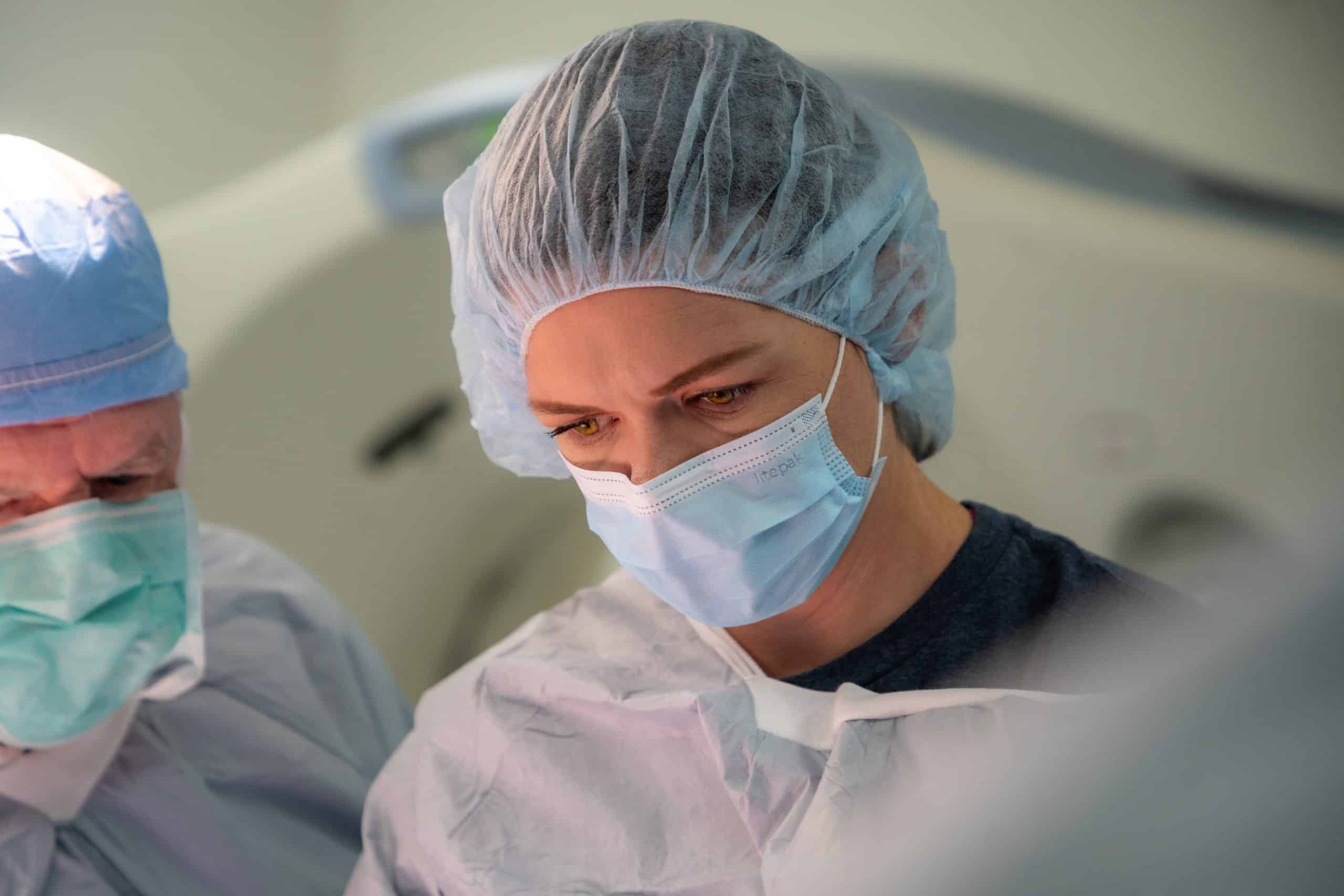 DART members during cadaver work in the operating room